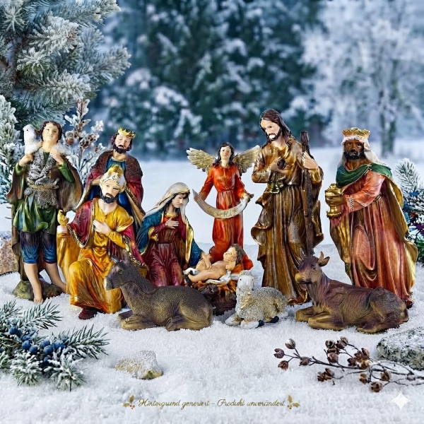 Wunderschöne Krippenfiguren 11-tlg., ca. 45 cm,  2925